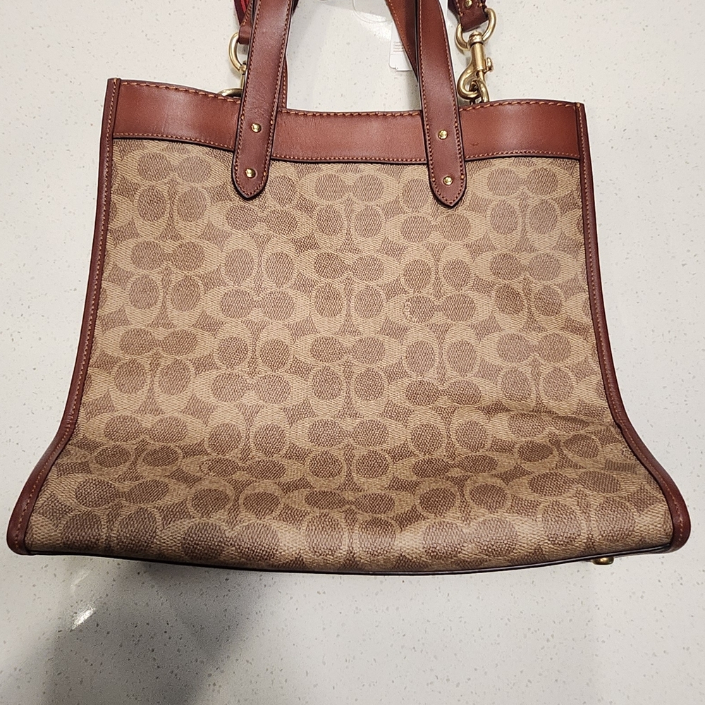 Brown Patterned Tote Bag